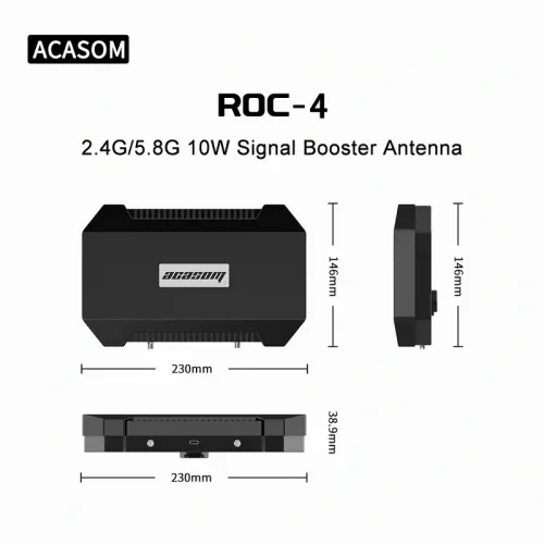 2,4 ГГц / 5,8 ГГц 10Вт усилитель сигнала для дронов ROC-4 ACASOM | Chipomi
