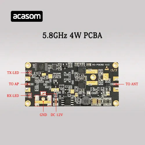 Модуль усилителя сигнала Wi-Fi 5,8ГГц 4Вт PCBA для OEM-интеграции ACASOM | Chipomi