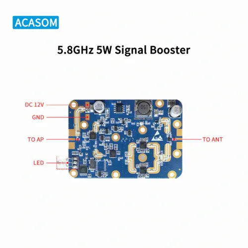 Радиочастотный усилительный модуль ACASOM 5.8ГГц 5Вт для расширения Wi-Fi и промышленной связи | Chipomi