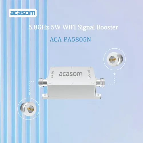 Усилитель и расширитель сигнала 5,8ГГц 5Вт N-типа для Wi-Fi 5 / Wi-Fi 6 ACASOM | Chipomi