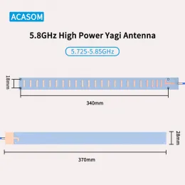 5,8 ГГц 50 Вт антенна Яги для наружной базовой станции ACASOM SMA-папа