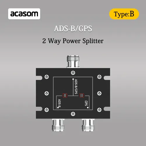 2-канальный разветвитель мощности ACASOM 1090 МГц 1575 МГц для ADS-B GPS | Chipomi