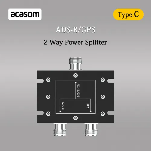 2-канальный разветвитель мощности ACASOM 1090 МГц 1575 МГц для ADS-B GPS | Chipomi