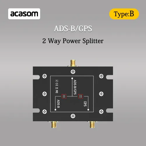2-канальный разветвитель мощности ACASOM 1090 МГц 1575 МГц для ADS-B GPS | Chipomi