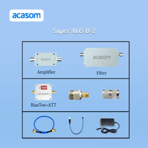 1090 МГц сверхмалошумящий усилитель ADS-B для Radarcape и FLARM ACASOM Super ADS-B-2 | Chipomi