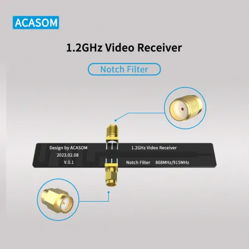 1.2–1.3GHz VRX Notch Filter for 868/915MHz Video Receiver Systems ACASOM | Chipomi