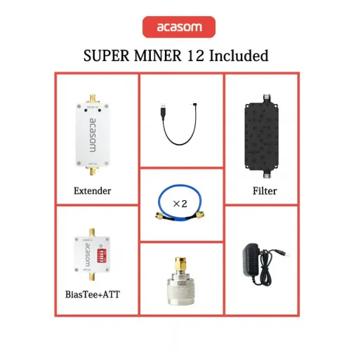 902–928 МГц усилитель сигнала Helium с низким уровнем шума Super Miner12 ACASOM | Chipomi